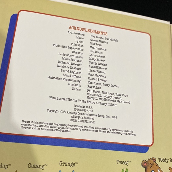 Vintage | The World of Teddy Ruxpin: Grunge Music by Ken Forsse - Hardcover Book - Picture 4 of 9